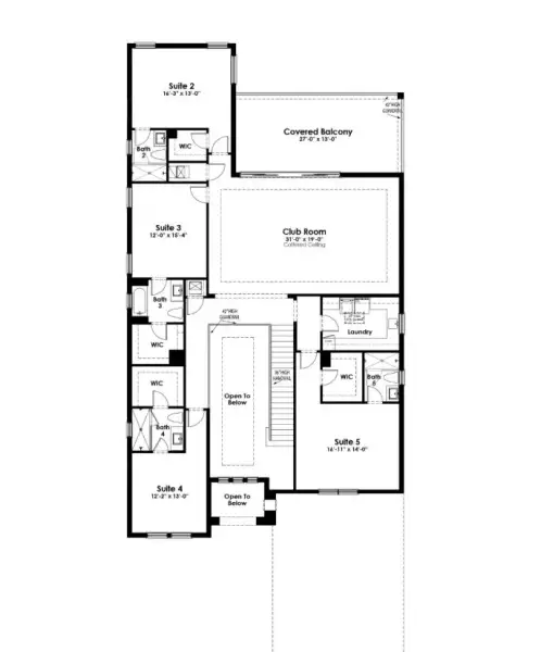 2D floor plan layout of this home in Artistry Palm Beach, Palm Beach Gardens, FL (Image 6).