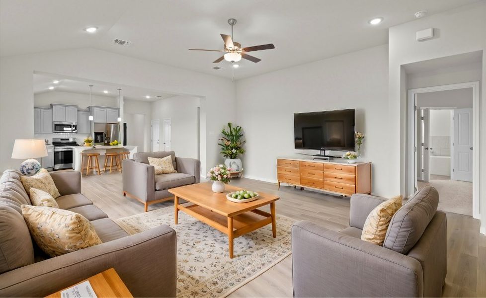Representative furnished interior of a home built from the Oliver 2015 S by Saratoga Homes in Butler Farms, Liberty Hill (Image 4).