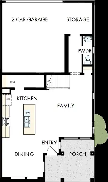 2D floor plan layout of this home in Baseline Peaks Collection, Broomfield, CO (Image 2).