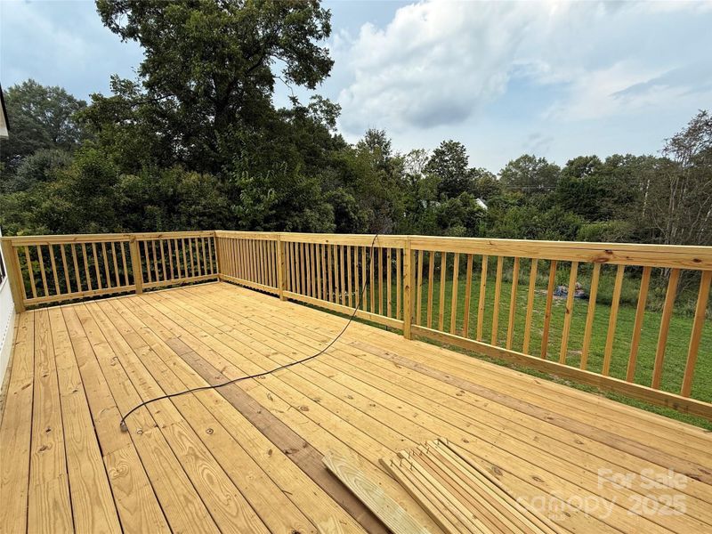 Large back deck