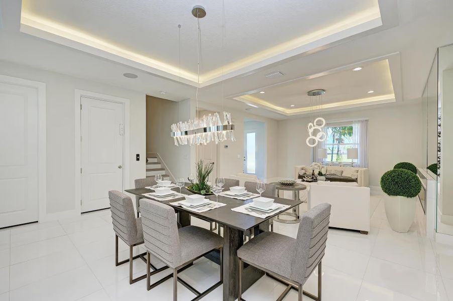 Representative furnished interior of a home built from the Pigeon Plum by Medallion Home in Aqua Single Family Homes, Bradenton (Image 5).