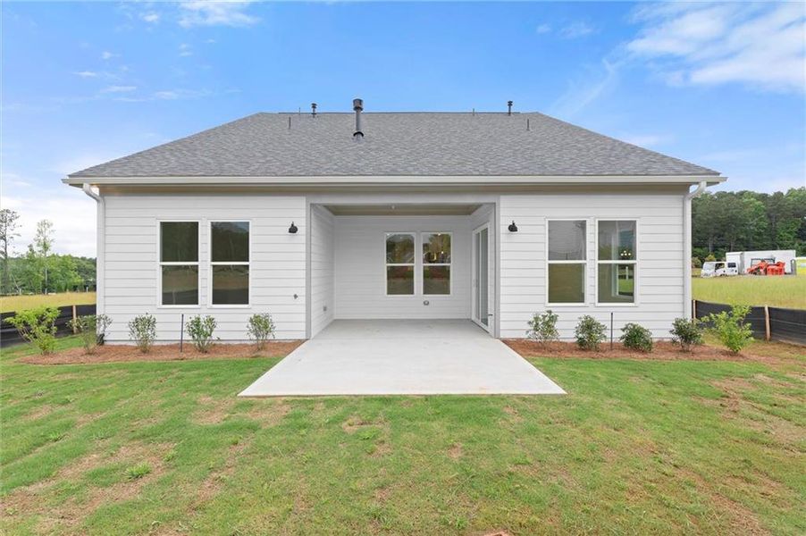 Exterior details and patio area of a home in The Reserve at Bells Ferry, Kennesaw (Image 30).