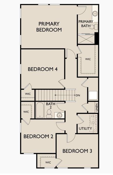 2D floor plan layout for the Triton by Starlight Homes in Hawks Run, Kissimmee, FL (Image 3).