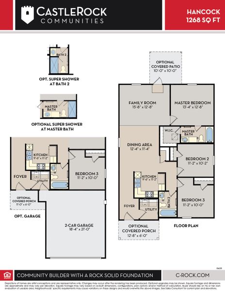 2D floor plan layout of this home in Stonehenge, Manchester, TN (Image 2).