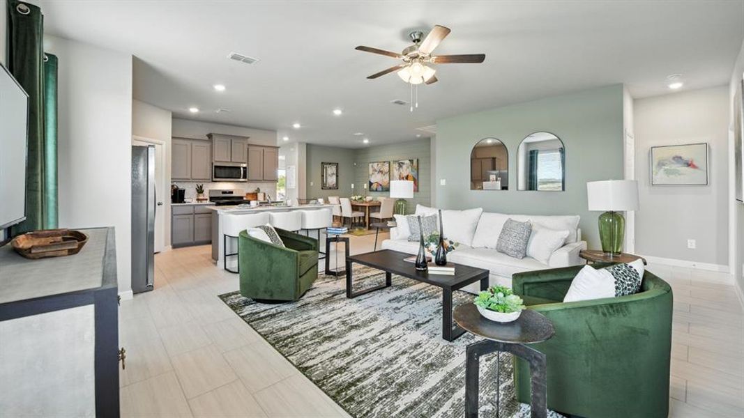 Furnished interior view inside a new home in Monarch at the Meadows, Ponder (Image 28). Furnished interior view inside a new home in Monarch at the Meadows, Ponder (Image 28).