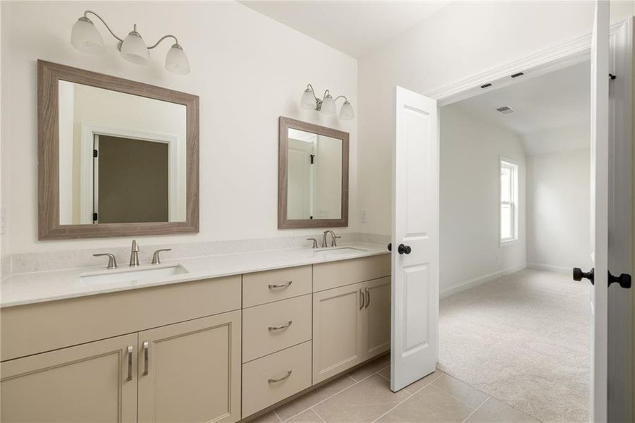 Furnished interior view inside a new home in Evanshire Single Family, Duluth (Image 30). Furnished interior view inside a new home in Evanshire Single Family, Duluth (Image 30).