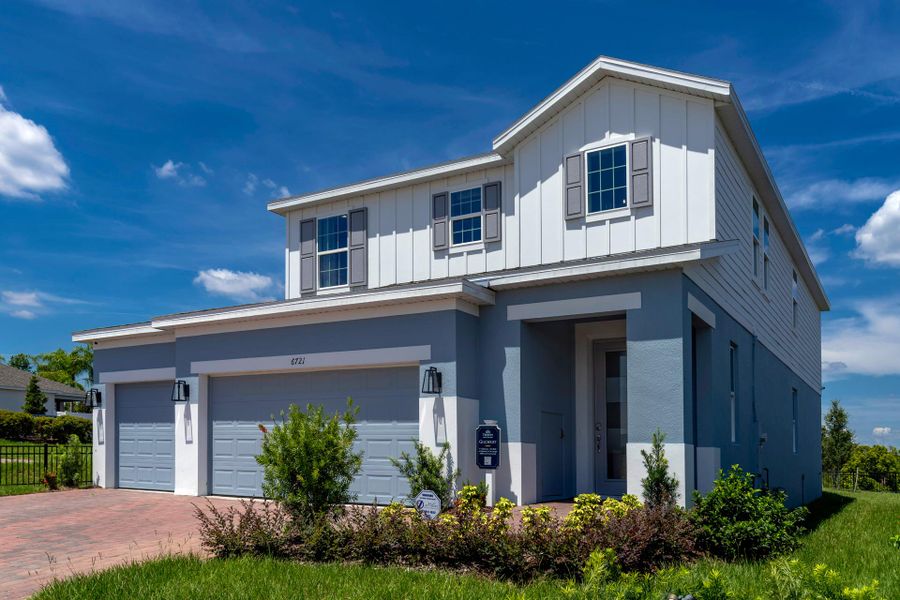 Gilchrist elevation 3 shown with optional 3rd car garage