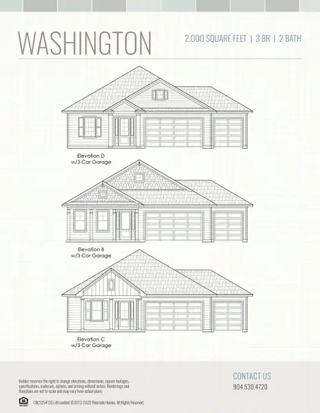 Representative rendering of the exterior for the Washington by Riverside Homes (Image 5).