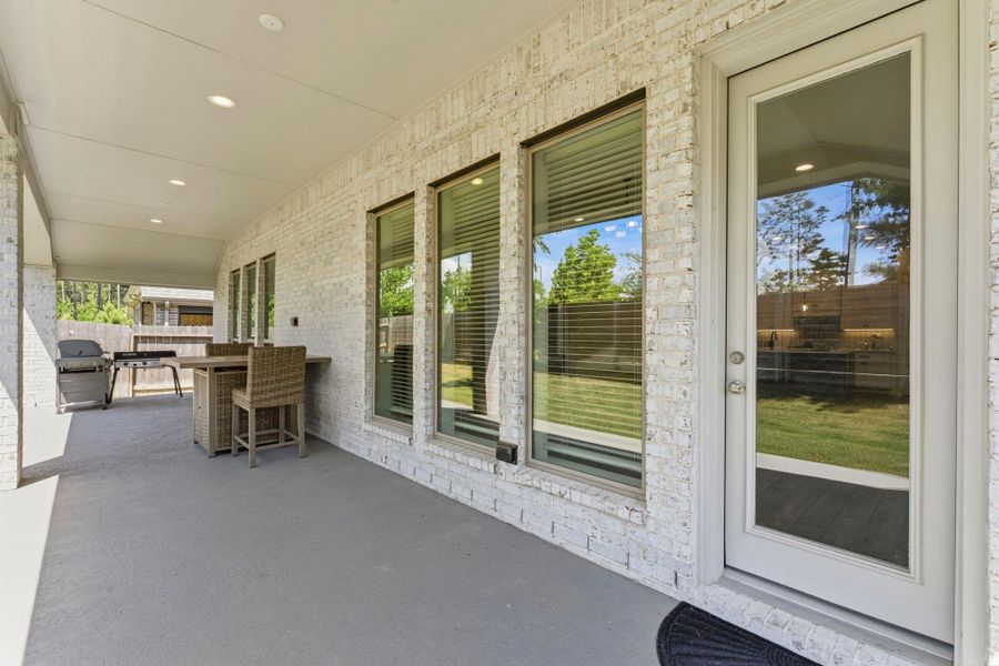 Cool Deck Flooring on Rear Covered Patio and Recessed Lighting w/Outlets for Fans, Electric and Cable Cool Deck Flooring on Rear Covered Patio and Recessed Lighting w/Outlets for Fans, Electric and Cable