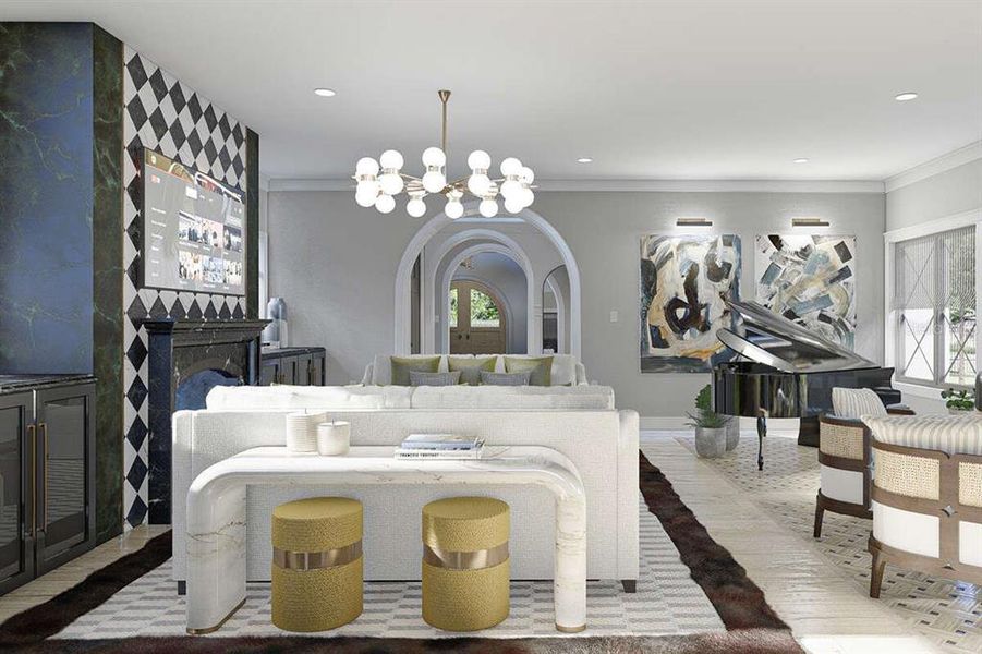 Furnished interior view inside a new home in , Tampa (Image 9).