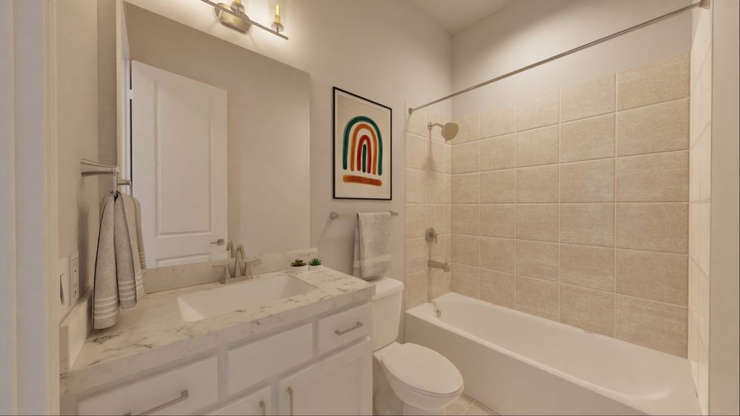 Representative furnished interior of a home built from the Hannah by New Home Co. in Winfrey Estates, Tomball (Image 11).