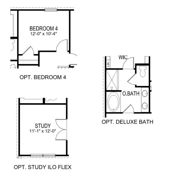 2D floor plan layout for the Penwell by D.R. Horton in Lyman Oaks, Lyman, SC (Image 4).