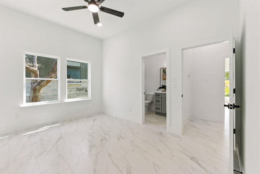 Bedroom 3 and a full bathroom