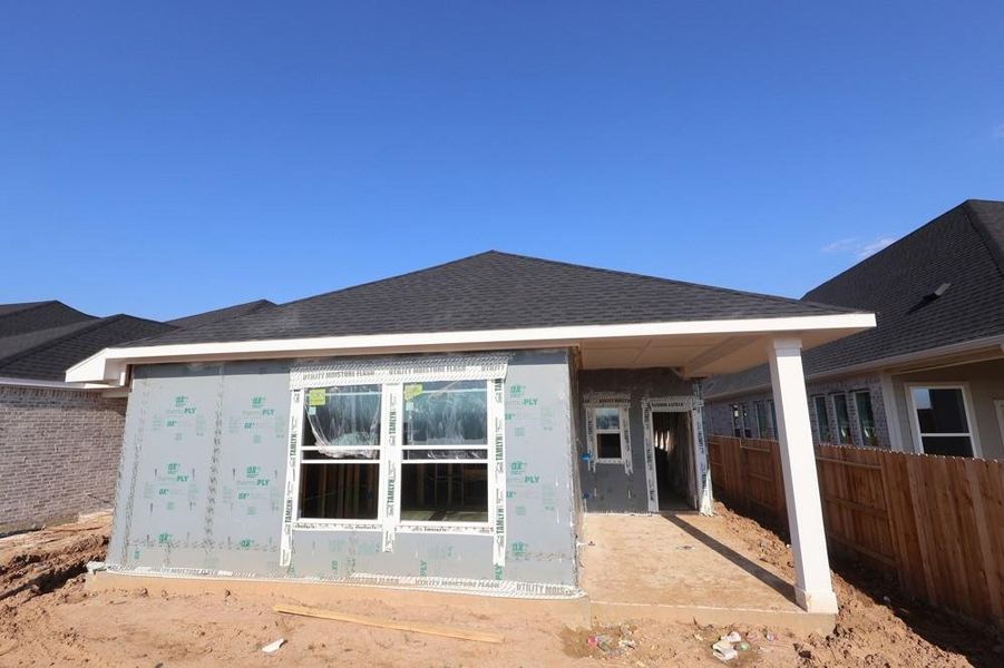Front exterior of a new home in The Grand Prairie 40’, Hockley, TX, highlighting curb appeal (Image 19).