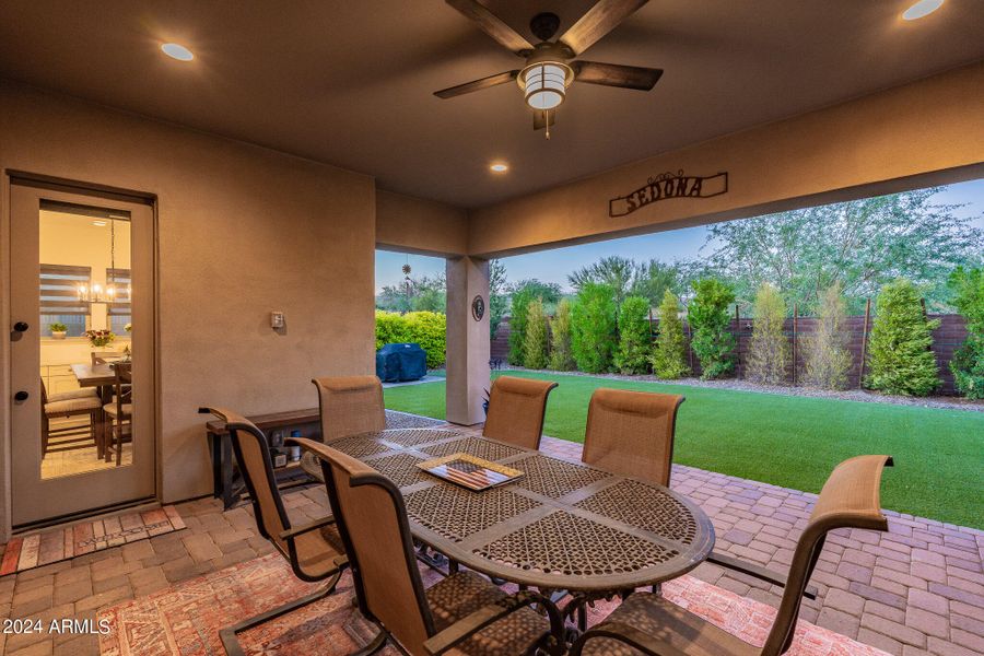 Large patio and lot