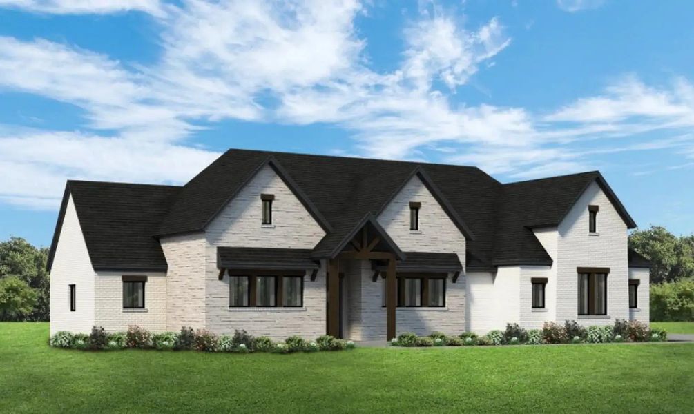 Representative exterior photo of a completed home built from the The Carter by Elmwood Custom Homes in Ranch at Stone Hill, Waxahachie, TX (Image 3).