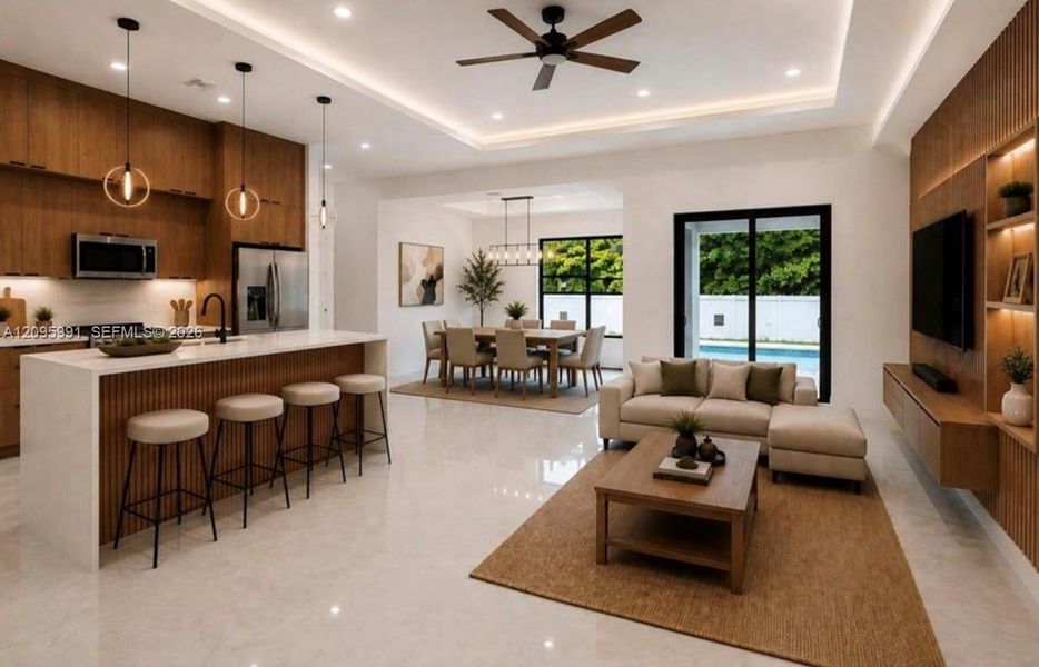 Furnished interior view inside a new home in , Cape Coral (Image 5).