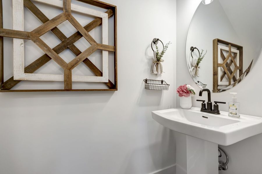 Stylish Powder Room in The Henley Model