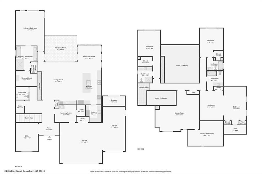 2D floor plan layout of this home in , Auburn, GA (Image 5).