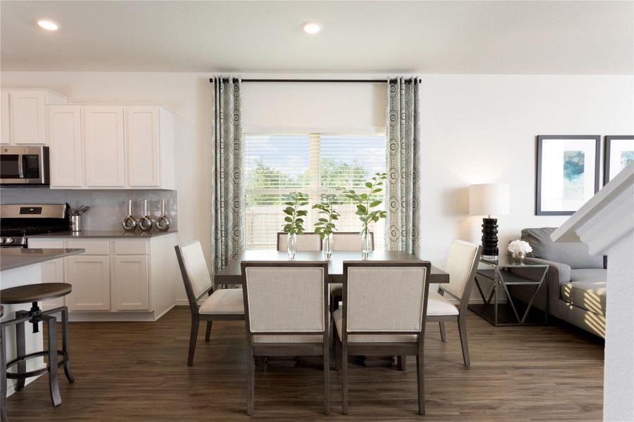 Furnished interior view inside a new home in Meadowlark Preserve, Pflugerville (Image 8).