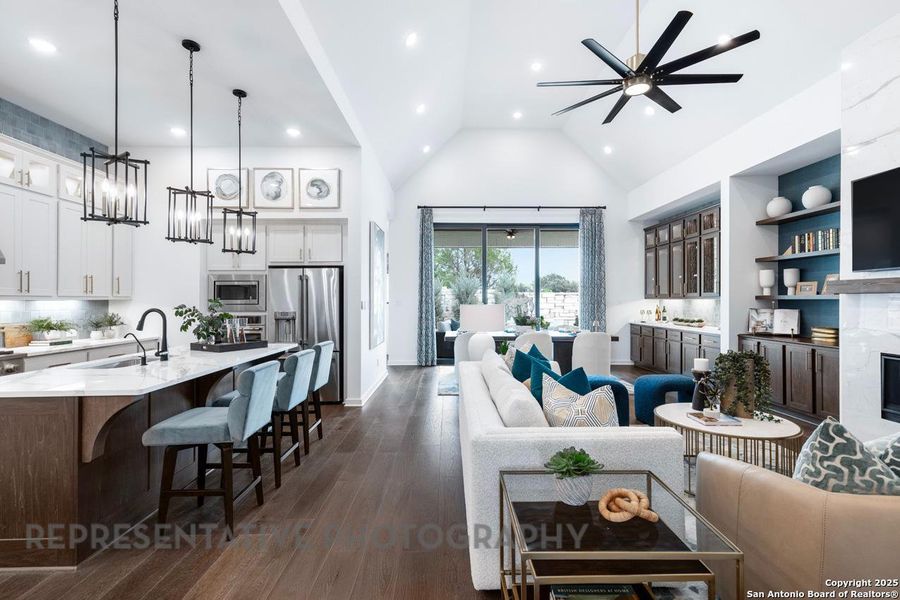 Furnished interior view inside a new home in The Ranches at Creekside, Boerne (Image 7). Furnished interior view inside a new home in The Ranches at Creekside, Boerne (Image 7).