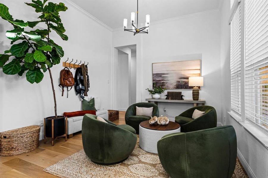 The sitting room could also be a dining room The sitting room could also be a dining room