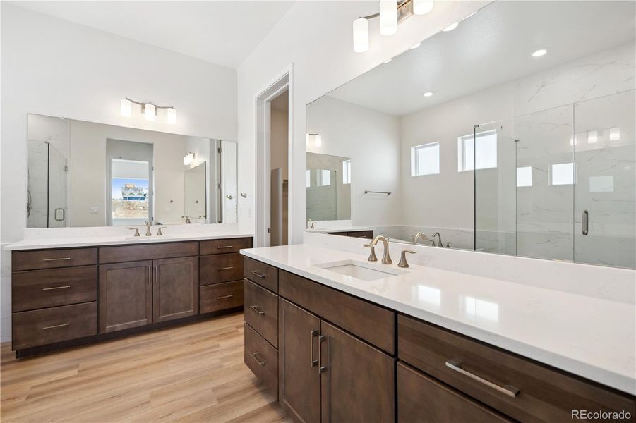Furnished interior view inside a new home in Retreat at The Canyons, Castle Pines (Image 13). Furnished interior view inside a new home in Retreat at The Canyons, Castle Pines (Image 13).