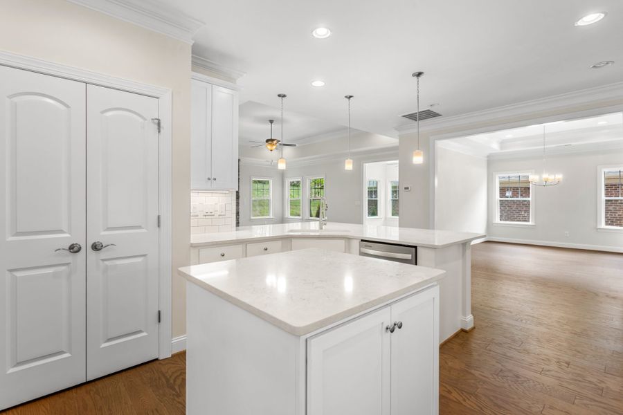 Representative furnished interior of a home built from the Somerset by Keystone Homes NC in Weybridge, Burlington (Image 8).