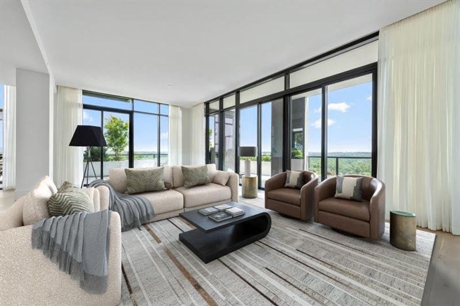 Furnished interior view inside a new home in , Atlanta (Image 6).