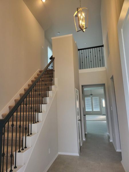 Stairway leading to game room & bedrooms