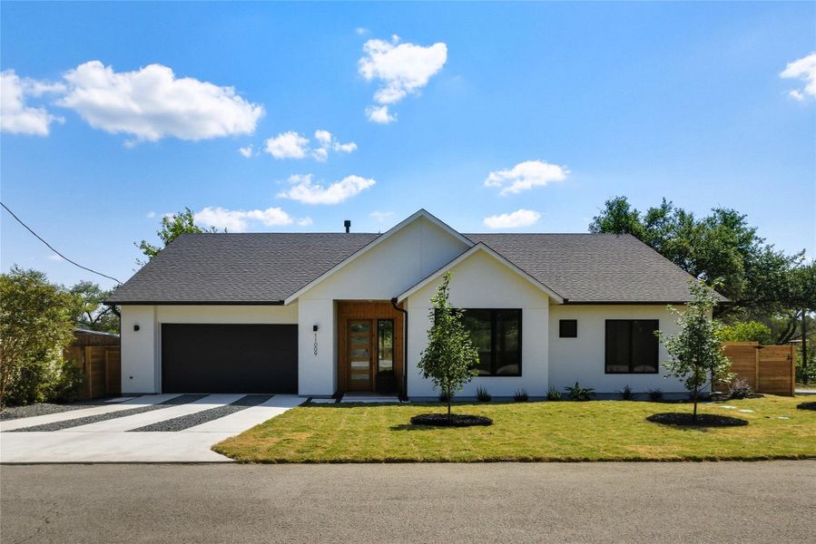 Fully landscaped stucco with Cedar accents, full house gutters Fully landscaped stucco with Cedar accents, full house gutters