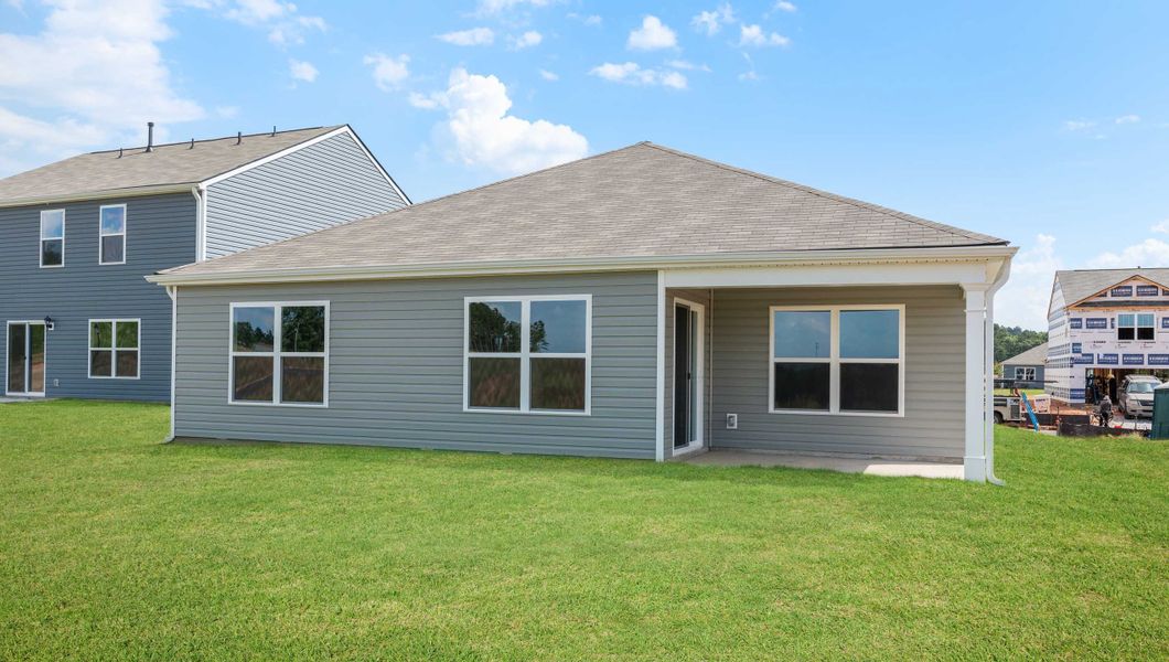 Front exterior of a new home in Waverly Station, Greenwood, SC, highlighting curb appeal (Image 2).