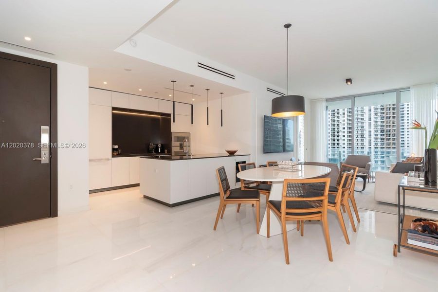 Furnished interior view inside a new home in , Miami (Image 9).