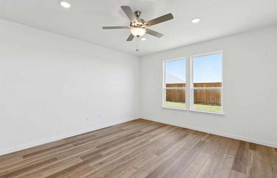 Spacious gathering room with large windows