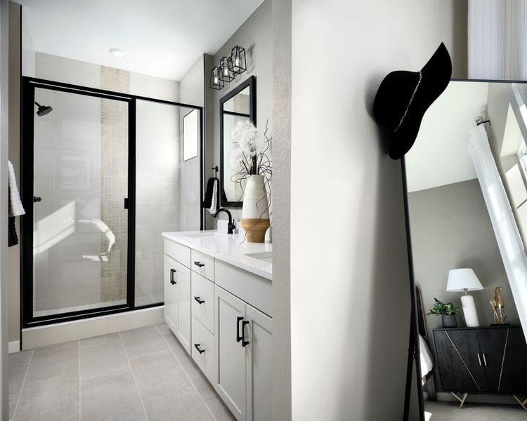Representative furnished interior of a home built from the M by Tri Pointe Homes in Candelas Townhomes, Arvada (Image 11).