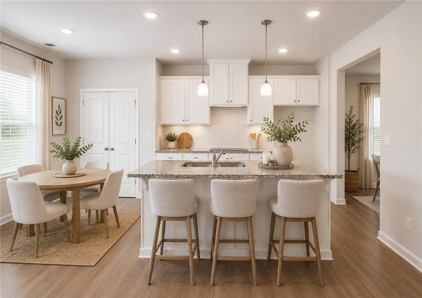 Furnished interior view inside a new home in Vickers Point - Single Family, Fairburn (Image 32).