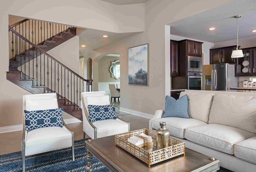 Representative furnished interior of a home built from the Guillermo by Ashton Woods in Megan's Landing, Castroville (Image 4).