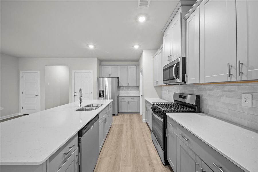 Furnished interior view inside a new home in Village at White Pine, Pendleton (Image 3).