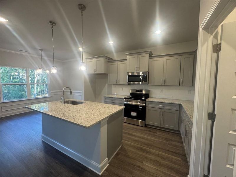 Furnished interior view inside a new home in The Fields of Walnut Creek, Pendergrass (Image 5).