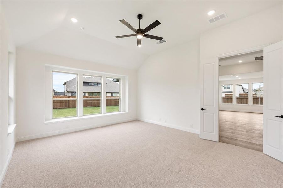 Spacious, unfurnished interior of a new home in Windsong Ranch Classic 61, Prosper (Image 37). Spacious, unfurnished interior of a new home in Windsong Ranch Classic 61, Prosper (Image 37).