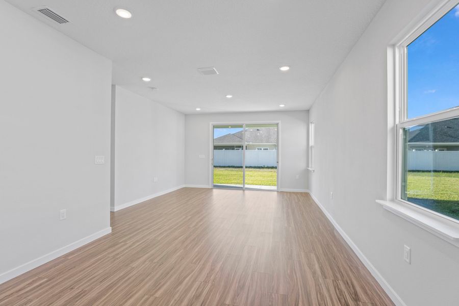 Lot 21 Living and Dining Area Overlooking Patio at Camden Woods in Kingsland