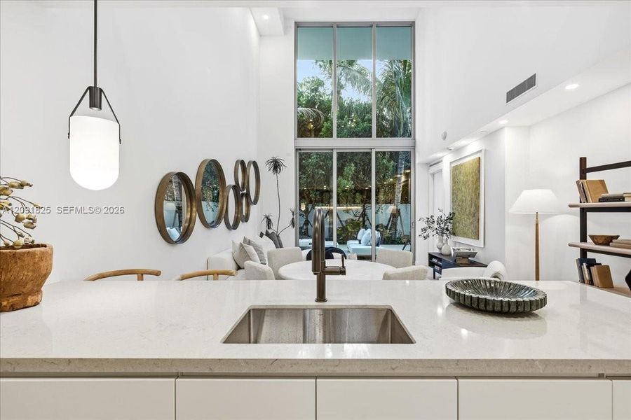 Furnished interior view inside a new home in , Miami (Image 12).