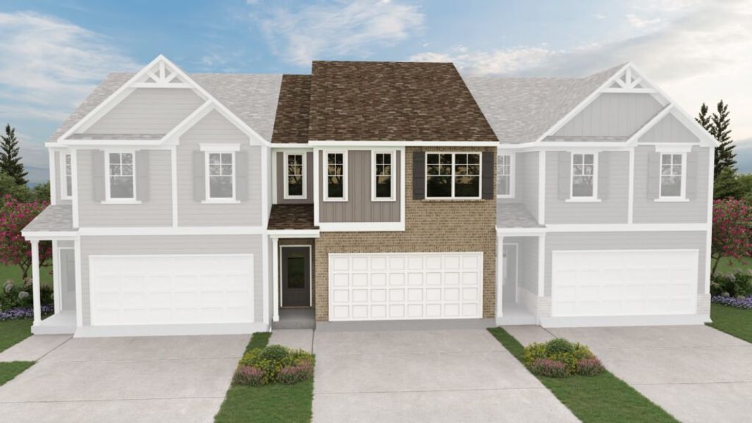Representative exterior photo of a completed home built from the The Newbury II by Direct Residential Communities in Cash's Crossing, Ellenwood, GA (Image 7).