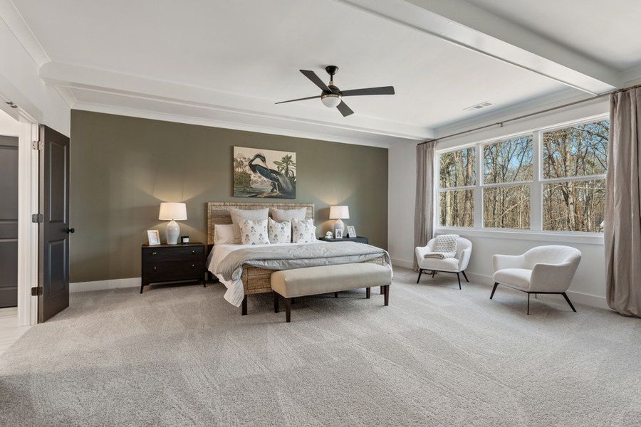 Representative furnished interior of a home built from the Belville by Peachtree Residential in Arden on Lanier, Cumming (Image 5).