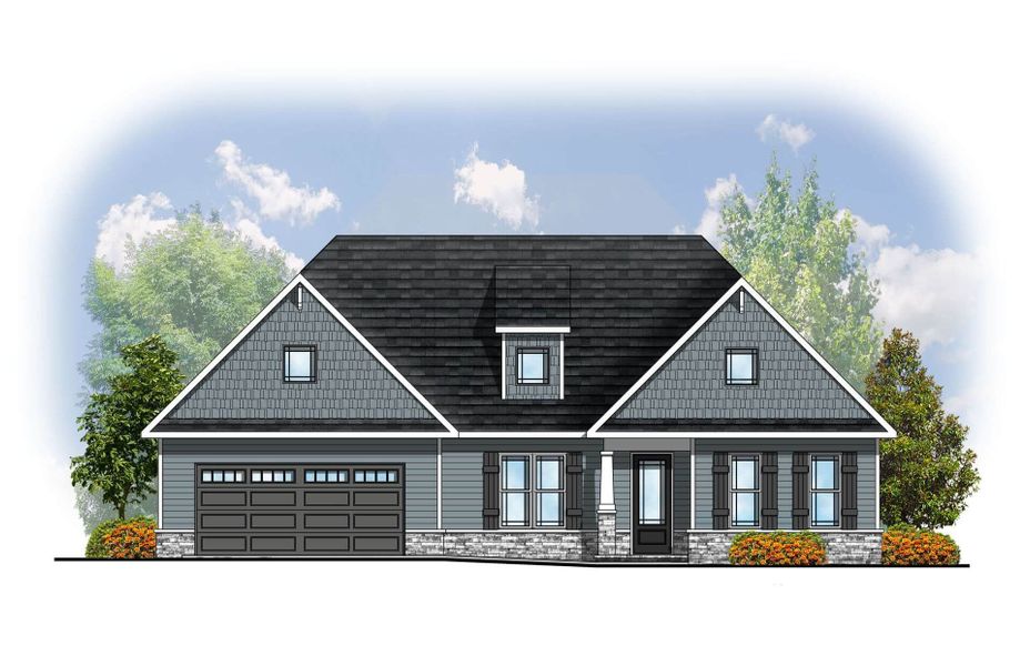 Representative rendering of the exterior for the Willow by Cook Bros. Homes (Image 1). Representative rendering of the exterior for the Willow by Cook Bros. Homes (Image 1).