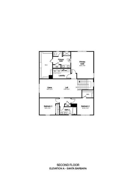 2D floor plan layout of this home in Artisan at Asante, Surprise, AZ (Image 3).