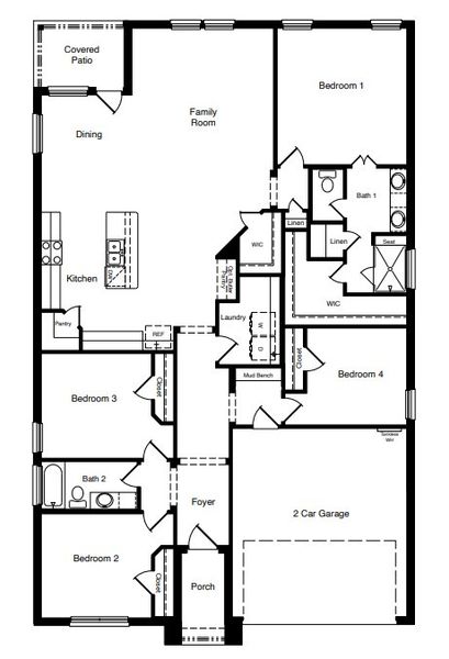 2D floor plan layout of this home in Westmont, Lubbock, TX (Image 2). 2D floor plan layout of this home in Westmont, Lubbock, TX (Image 2).