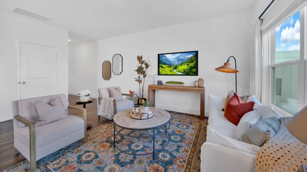 Representative furnished interior of a home built from the Mitchell Townhome by D.R. Horton in Oak Vista, Knoxville (Image 7).