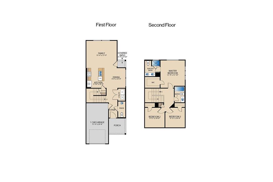 2D floor plan layout of this home in Elevon, Lavon, TX (Image 5).