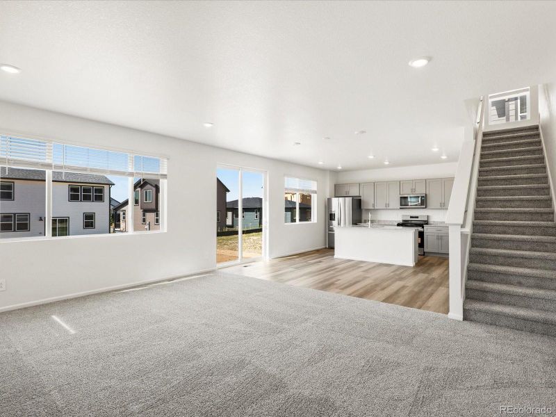 Furnished interior view inside a new home in Ridgeline Vista: The Flora Collection, Brighton (Image 3).